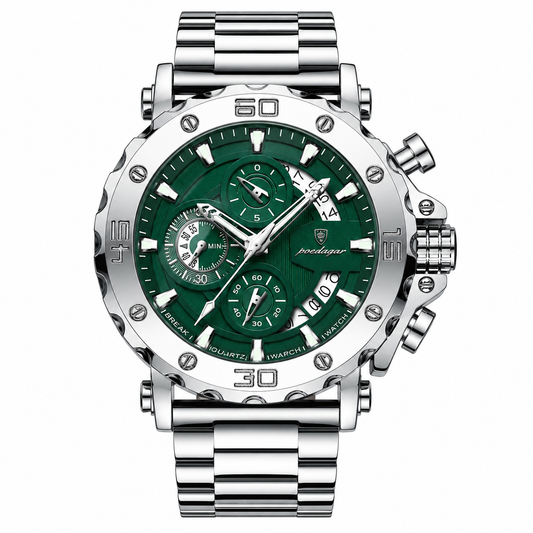 POEDAGAR Steel Chronograph — Premium Sport Edition