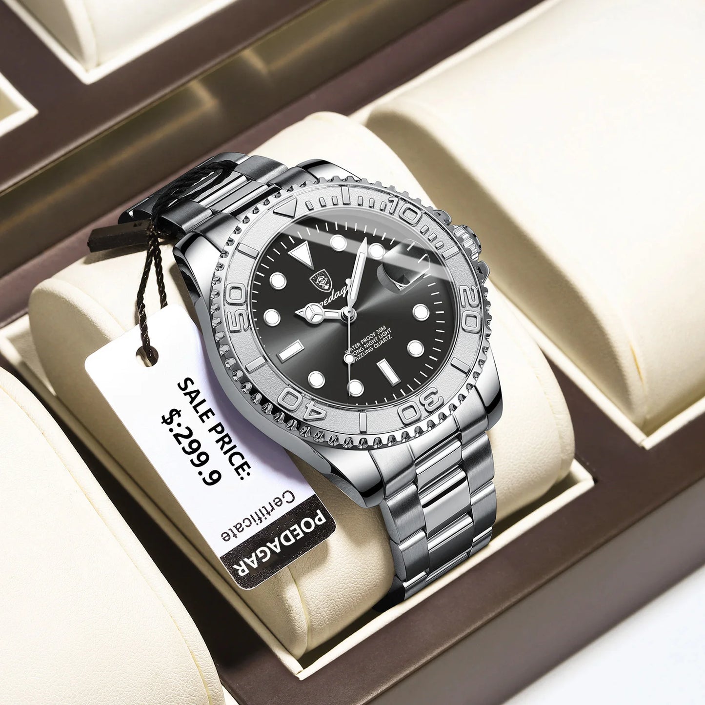 POEDAGAR Classic Steel — Premium Casual Model