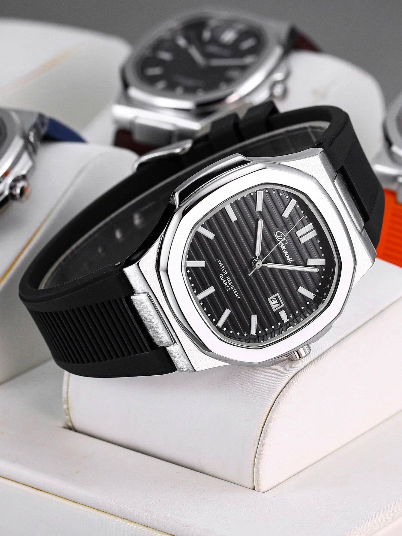 Neutral style Leisure sports watch Quartz watch  Waterproof and durable Multi-color option Gift box packaging