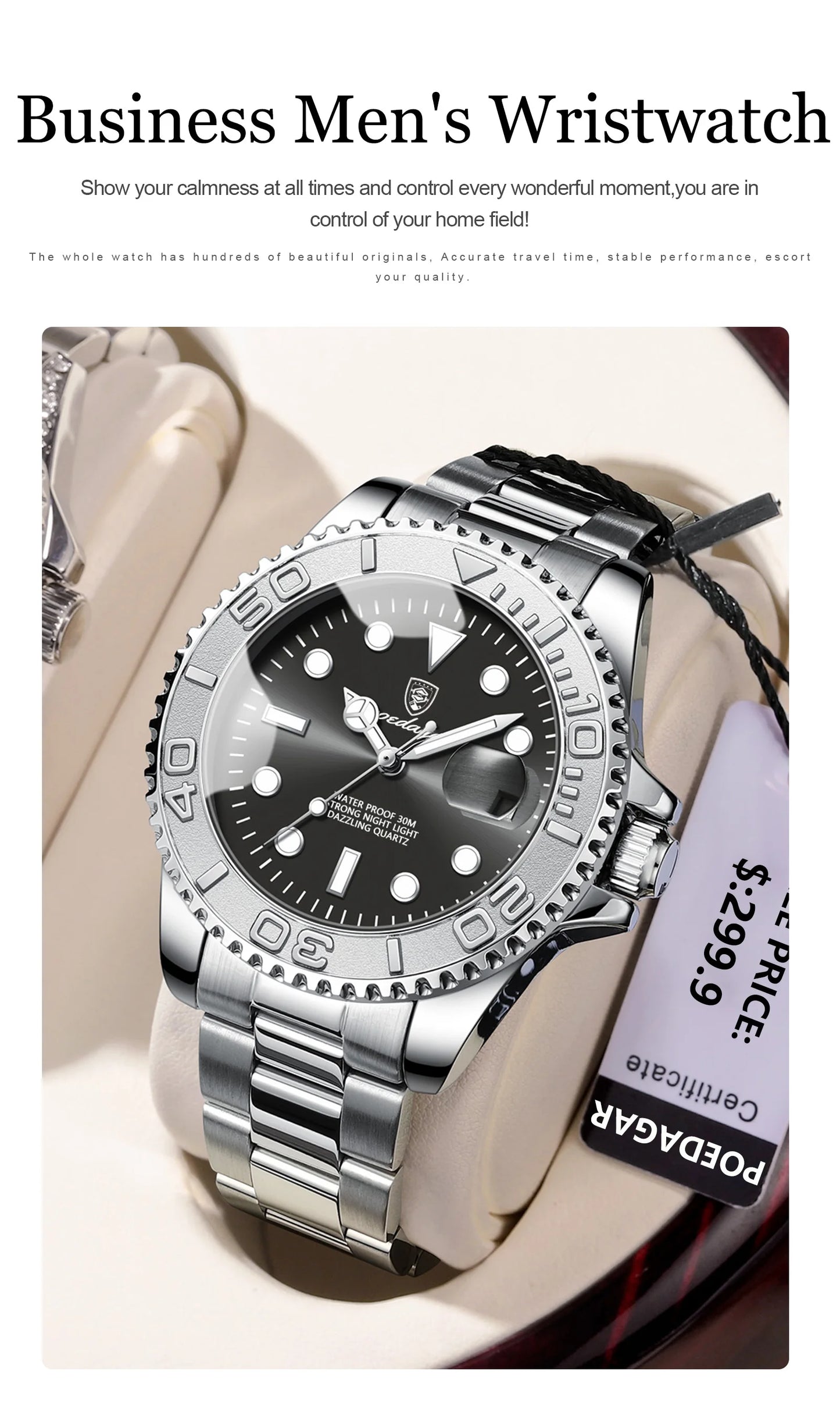 POEDAGAR Classic Steel — Premium Casual Model