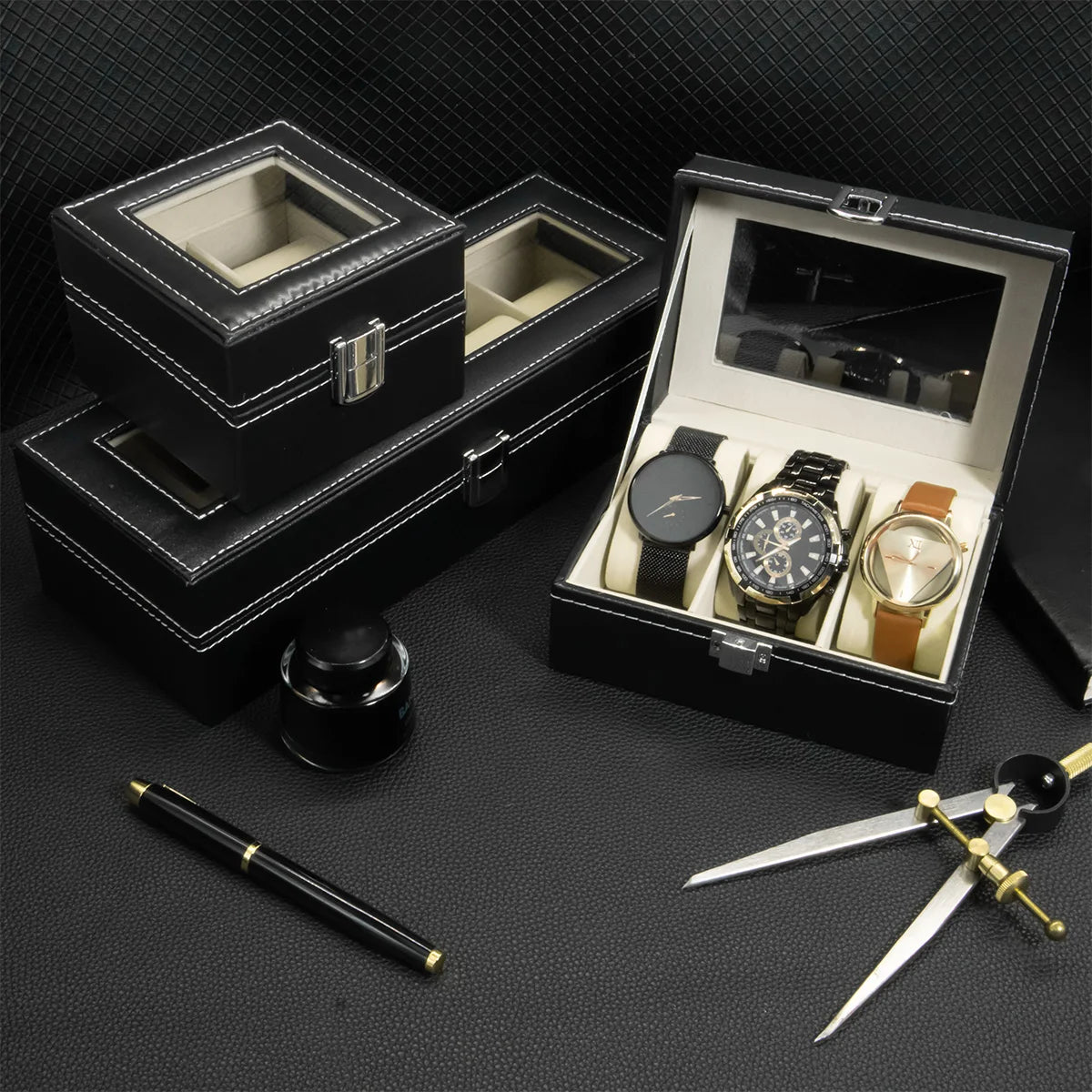 Hot Sale PU Leather Display Storage