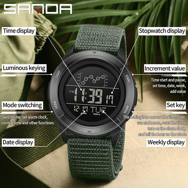 Military Sport Man Watch (SANDA 2198)