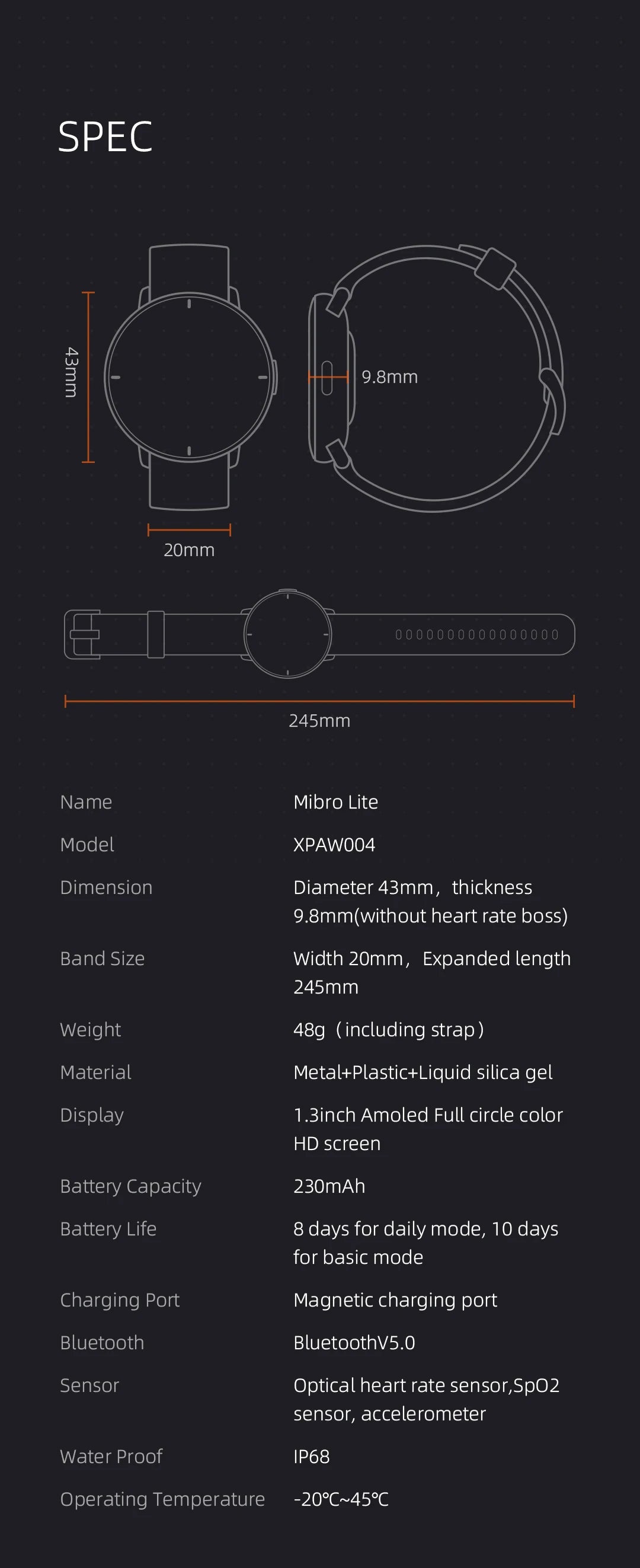 Mibro Lite Smartwatch